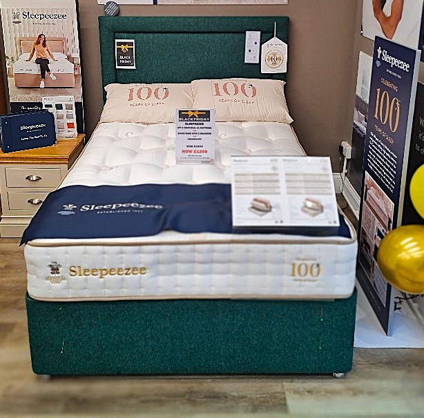 4ft 6 Centurial 01 Mattress & Divan Base With 2 Drawers & Headboard